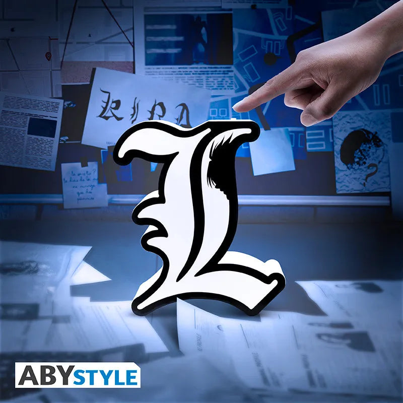 Death Note L Lampa – Bärbar LED-lampa med Interpol-inspirerat motiv från ABYstyle