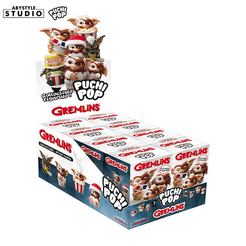 Gremlins Puchipop Blind Box-set (8) med samlarfigurer av Gizmo och Mogwai