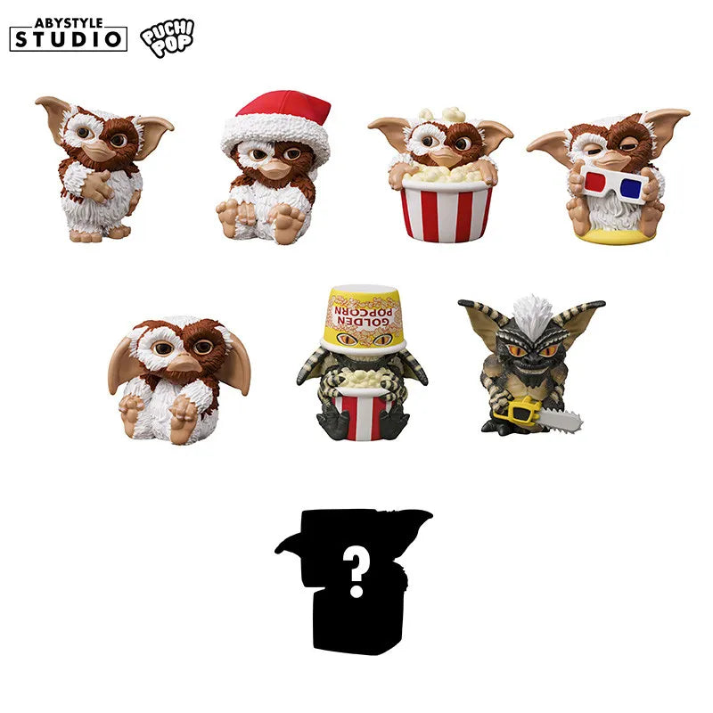 Gremlins Puchipop Blind Box-set (8) med samlarfigurer av Gizmo och Mogwai