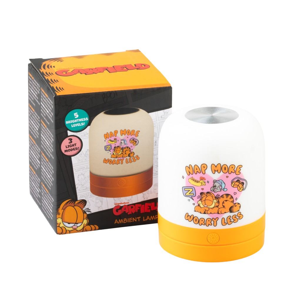 Garfield rumslampa med LED-belysning och uppladdningsbart batteri