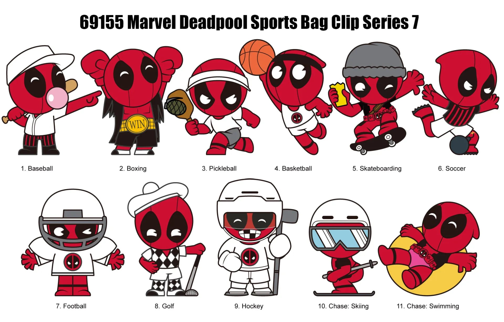 Deadpool S7 Väsksamlas Klämma Blindbox Display (24)