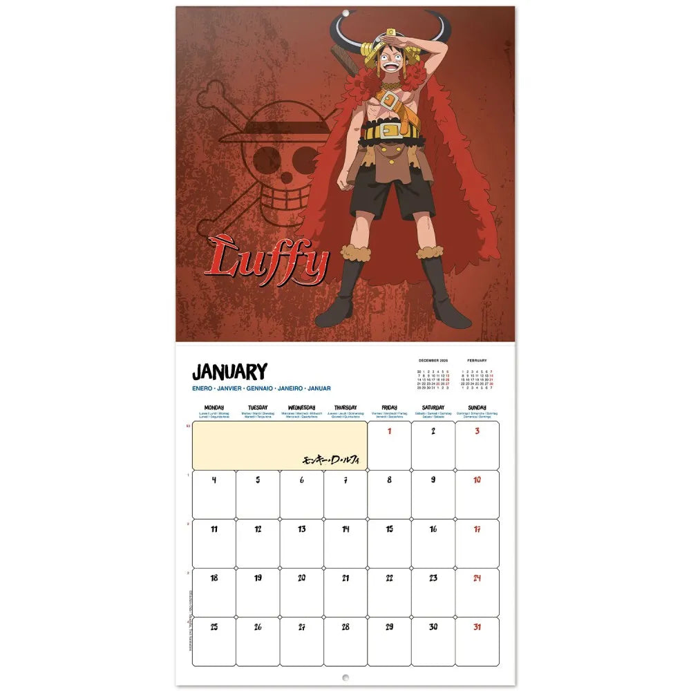 One Piece Kalender 2027 – Väggkalender med 12 månaders motiv