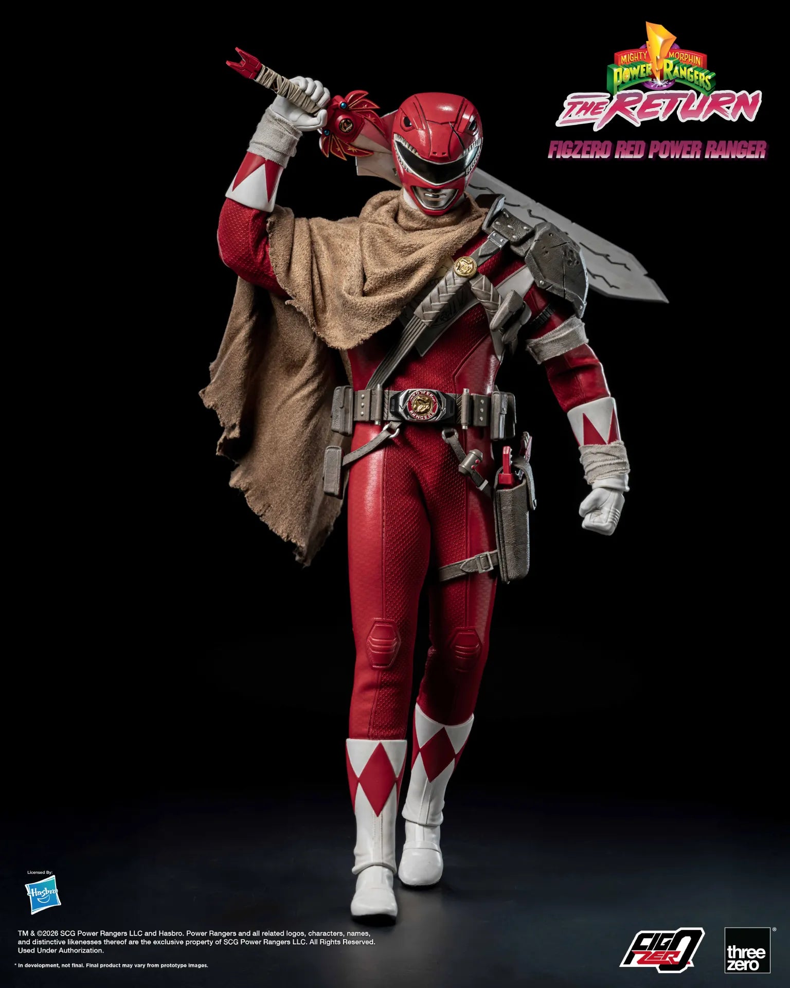 Mighty Morphin Power Rangers Återkomsten Röd Power Ranger 1/6 Actionfigur