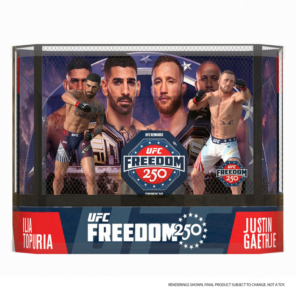Ufc Posed Ilia Topuria & Justin Gaethje 2-pack Freedom 250 samlarfigurer