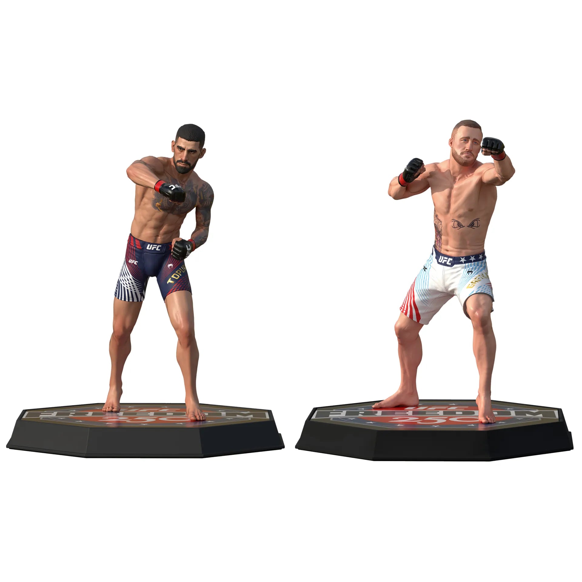 Ufc Posed Ilia Topuria & Justin Gaethje 2-pack Freedom 250 samlarfigurer