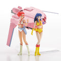 Dirty Pair Kei & Yuri med 1/300 Lovely Angel och 1/20 Mk-modeller
