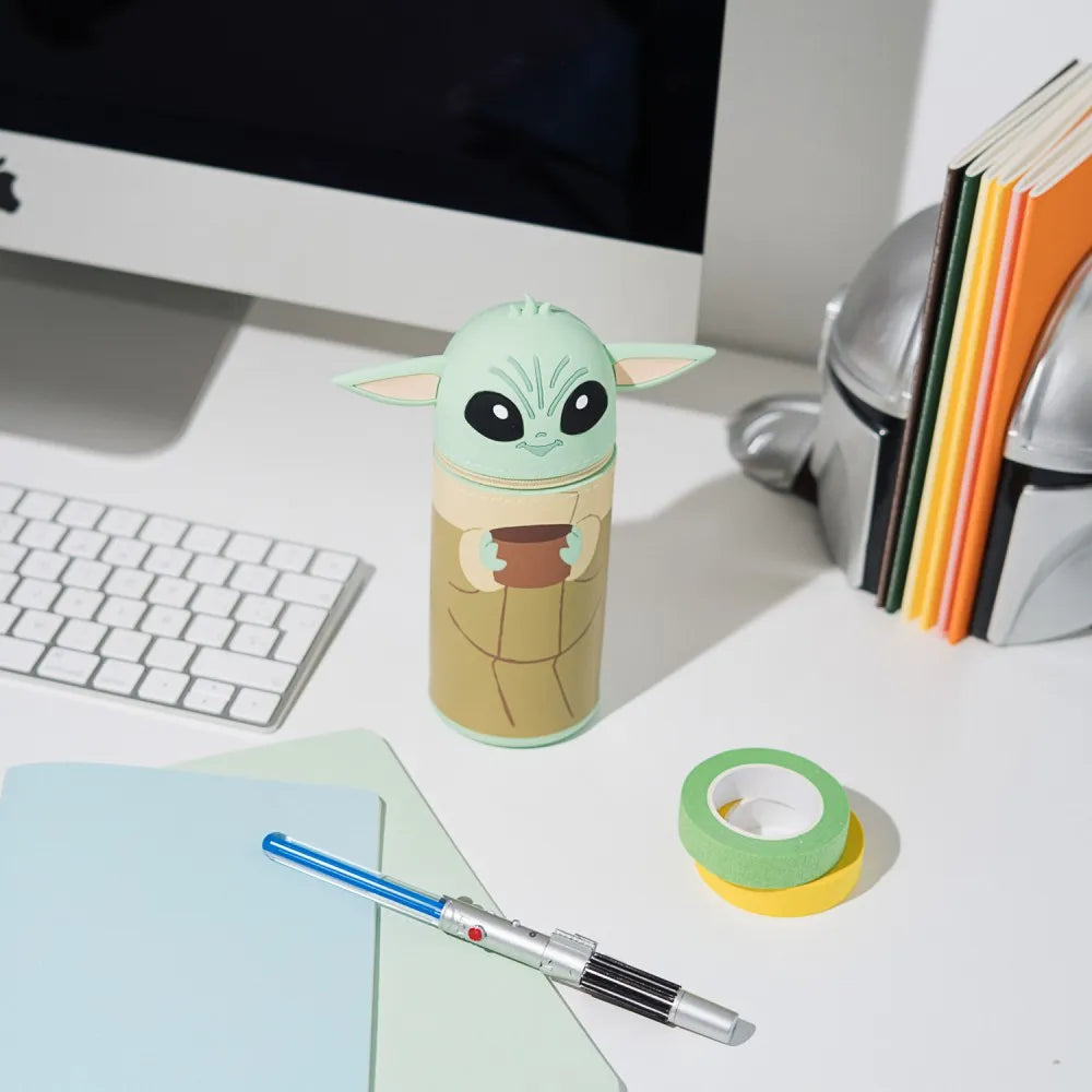 Star Wars Grogu Pennfodral i 3D-silikon med Expanderbar Botten och Dragkedja