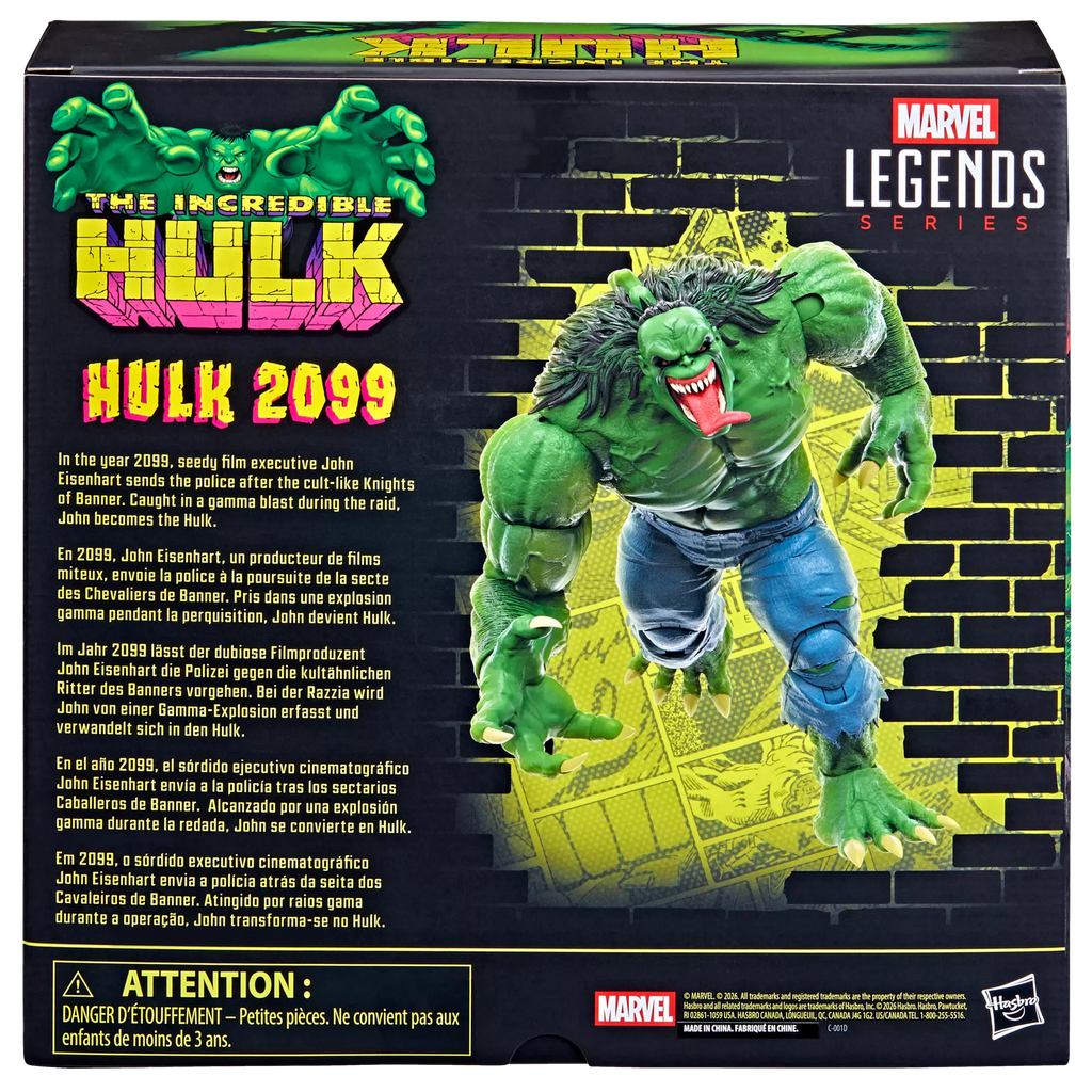 Marvel Legends Hulk 2099 Actionfigur i skala 15 cm med utbytbara delar och tillbehör