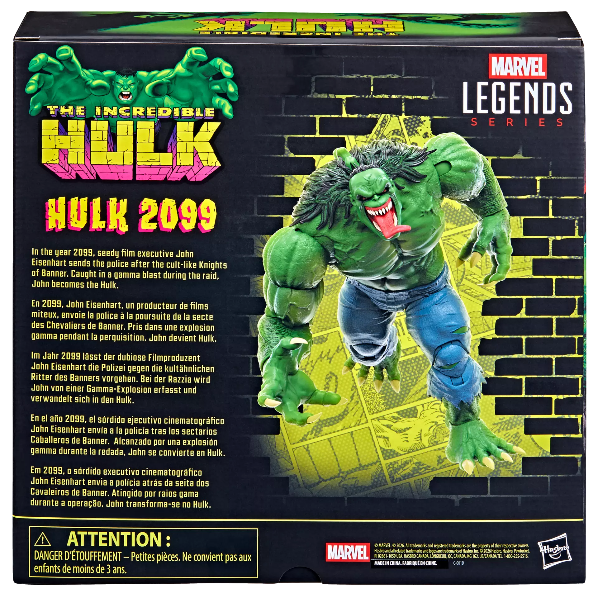 Marvel Legends Hulk 2099 Actionfigur i skala 15 cm med utbytbara delar och tillbehör