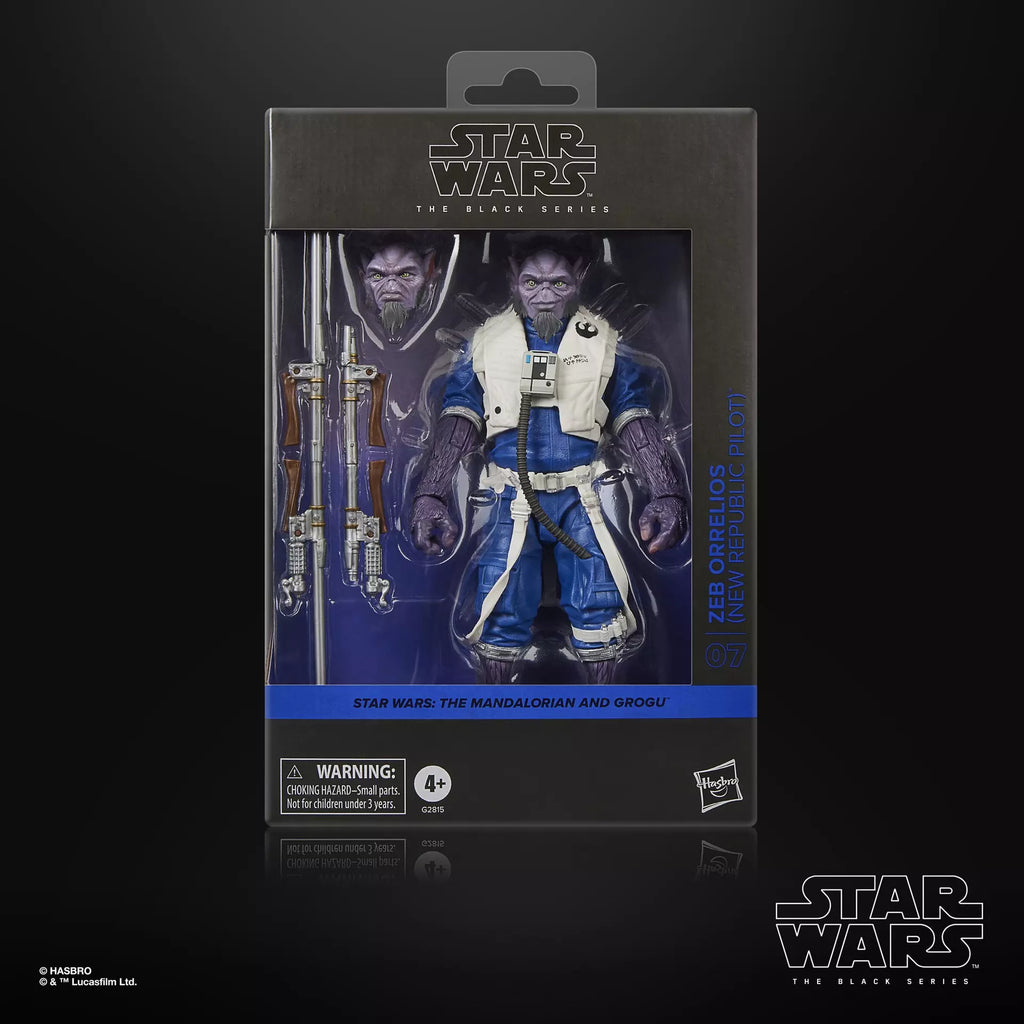 Star Wars Black Series Mandalorian och Grogu Zeb Orrelios Ny Republikens Pilot Actionfigur
