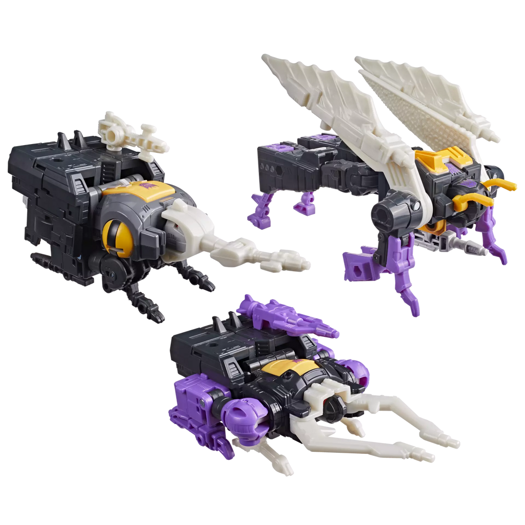 Transformers The Movie Mtmte Insecticons Bombshell, Shrapnel och Kickback Actionfigurer