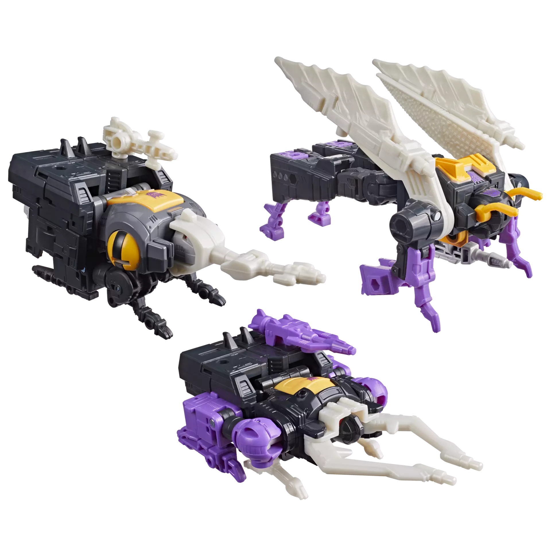 Transformers The Movie Mtmte Insecticons Bombshell, Shrapnel och Kickback Actionfigurer