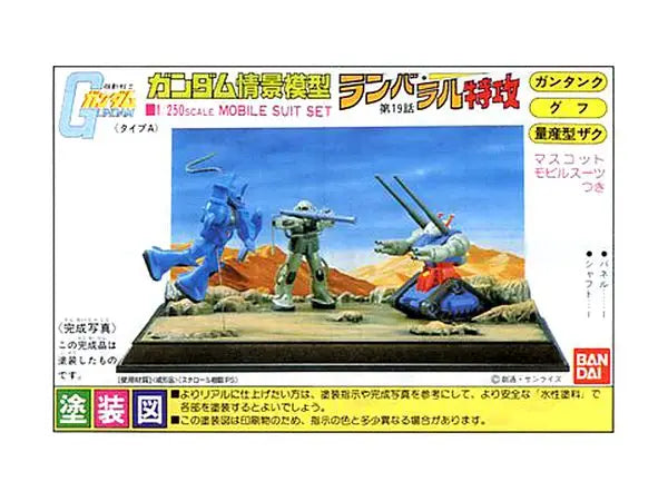 Gundam-diorama Ramba Ral Tokkou i skala 1/250