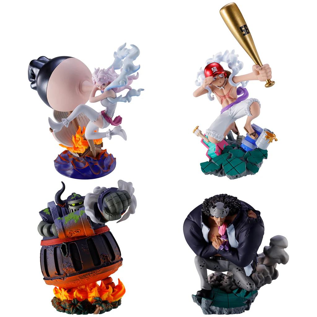 One Piece Egghead Petitrama Logbox Re: Birth Volym 02 Set (4 figurer)