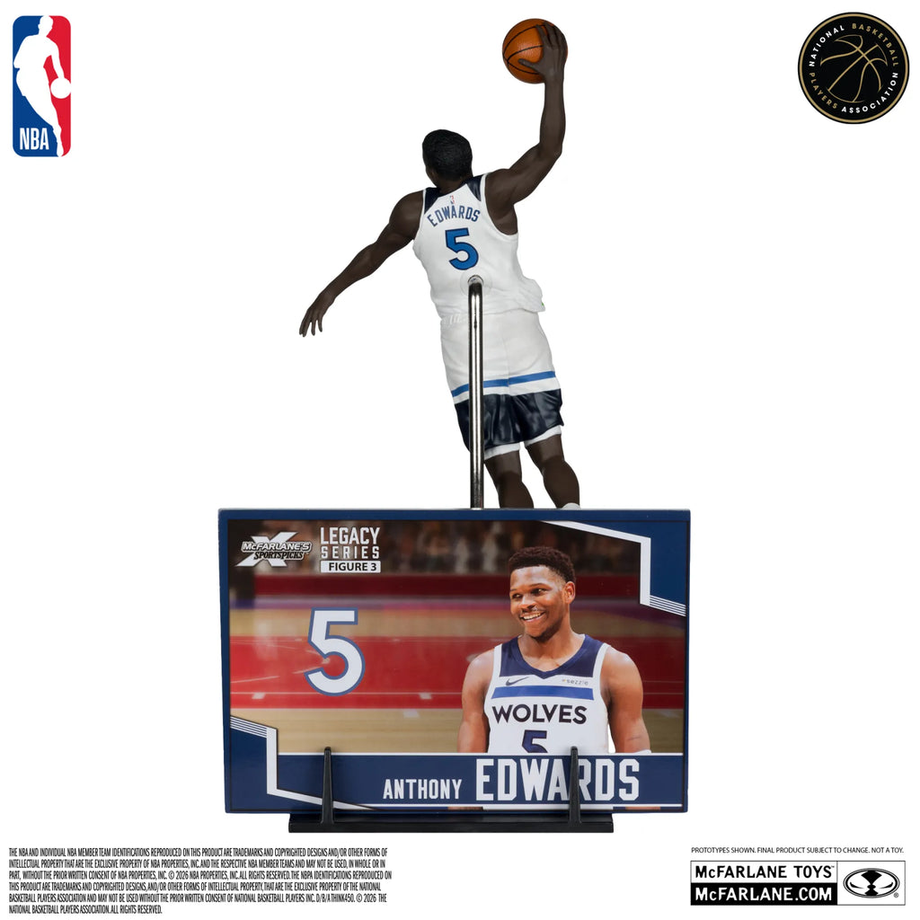 NBA Sportspicks Anthony Edwards (Minnesota Timberwolves) Poserad Figur