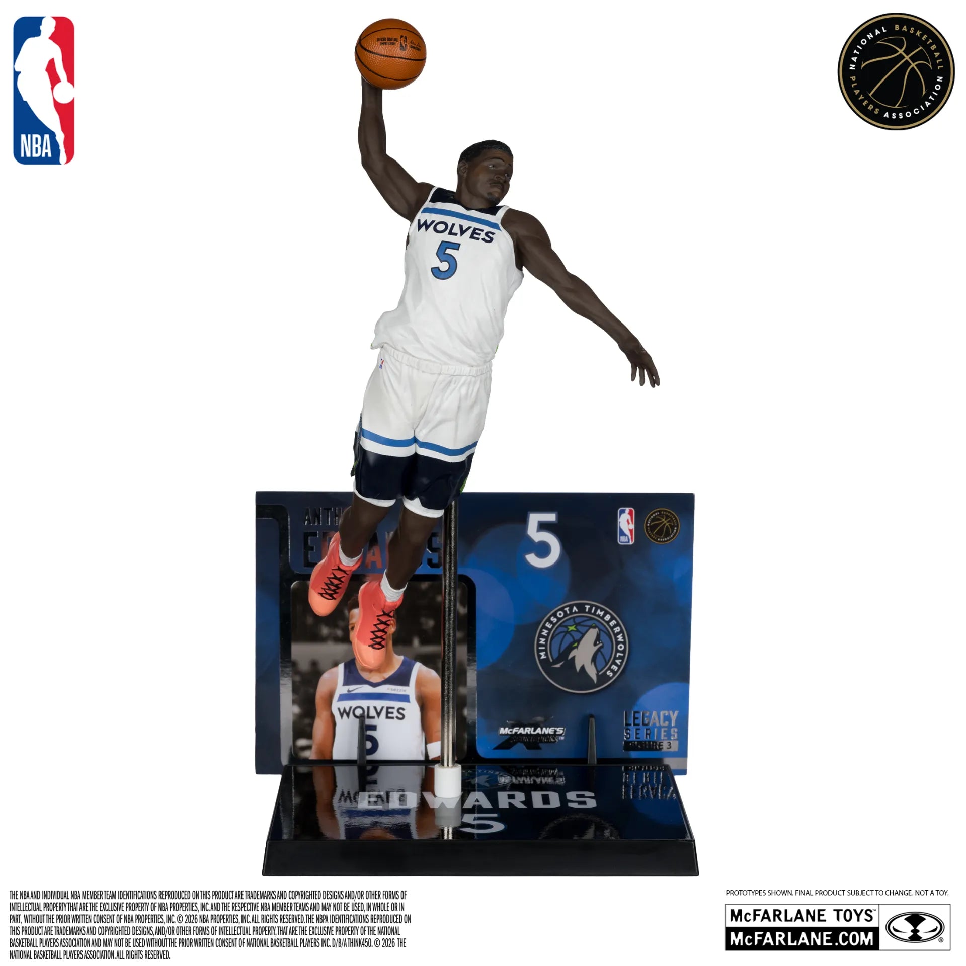 NBA Sportspicks Anthony Edwards (Minnesota Timberwolves) Poserad Figur