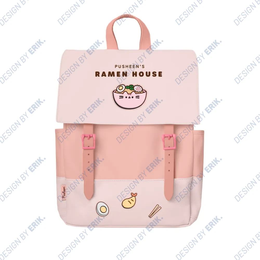 Pusheen Sushi Rulle Ryggsäck med Magnetstängning och Flera Fack