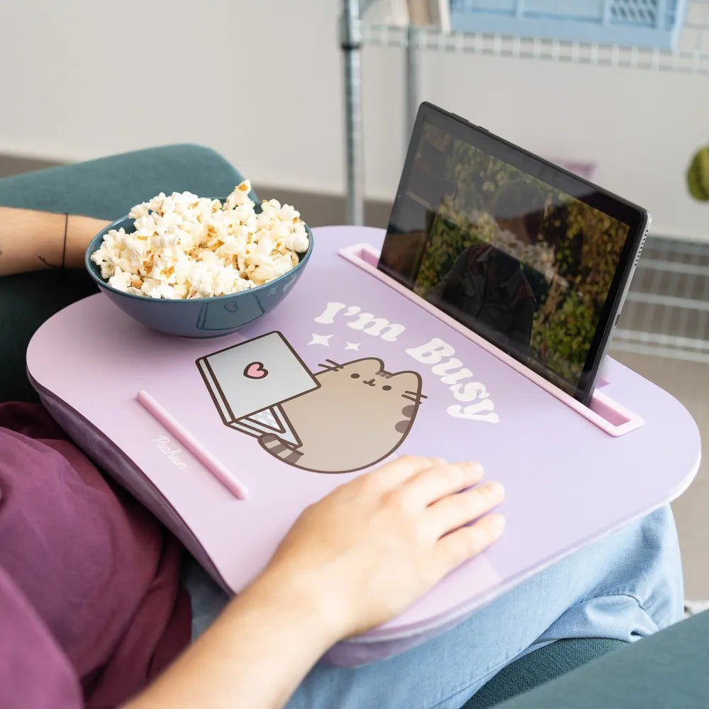 Pusheen Stöd för Laptop med Telefonfack
