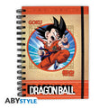 Dragon Ball Goku Spiralbundet Anteckningsblock med Färgad Spiral och Elastiskt Band