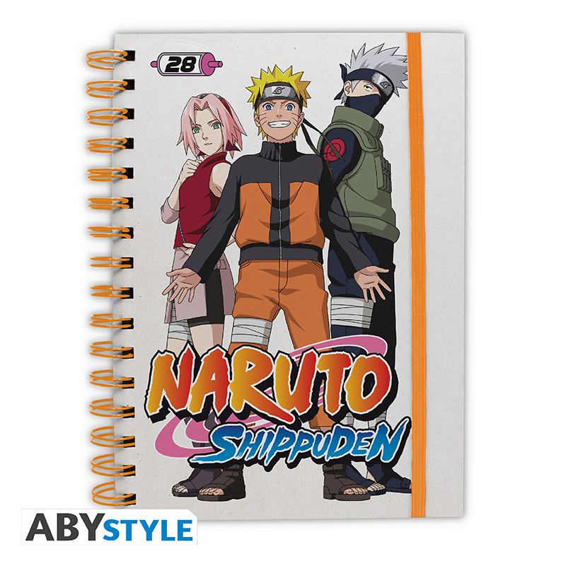 Naruto Shippuden Team 7 och Hokage Spiralbundet Anteckningsblock