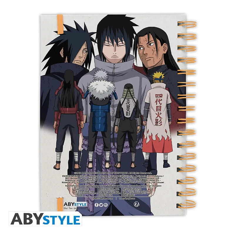 Naruto Shippuden Team 7 och Hokage Spiralbundet Anteckningsblock