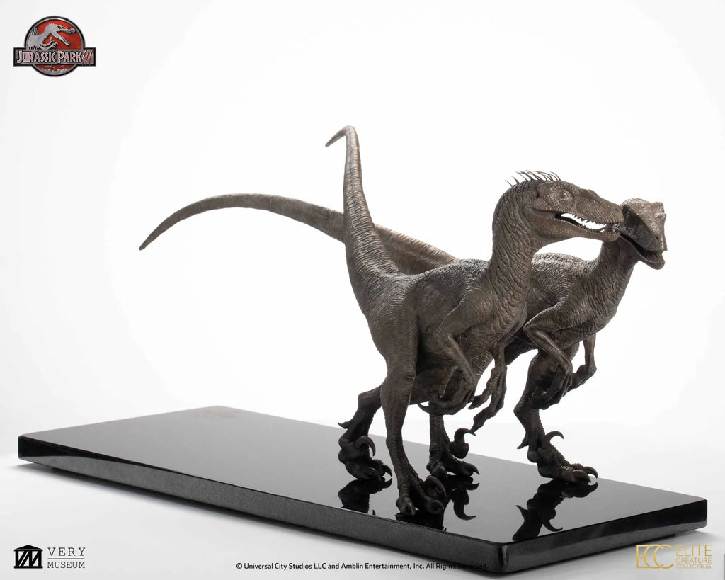 Jurassic Park - 3-pack Velociraptorer i brons, skala 1/8