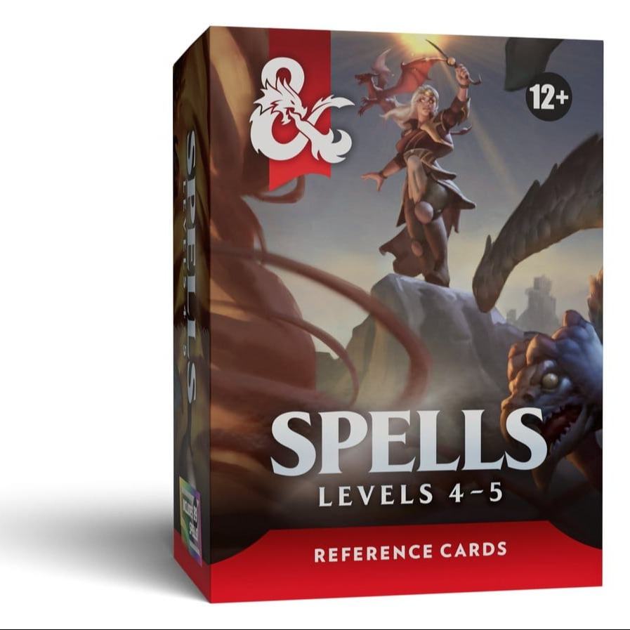 Dungeons & Dragons Referenskort för Trollformler (nivå 4–5) på svenska