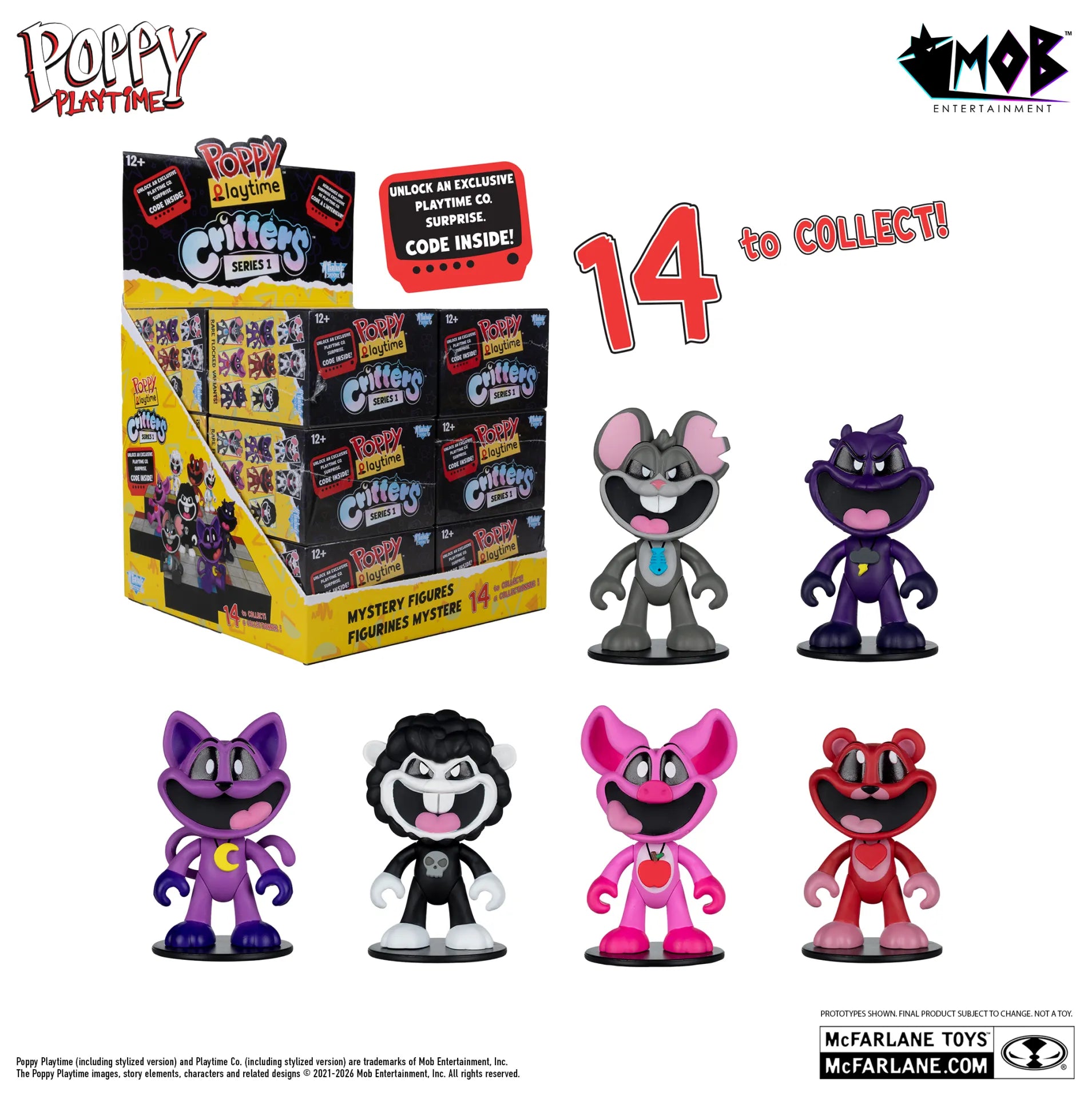 Poppy Playtime Blind Box Wave 1 Display med 12 boxar