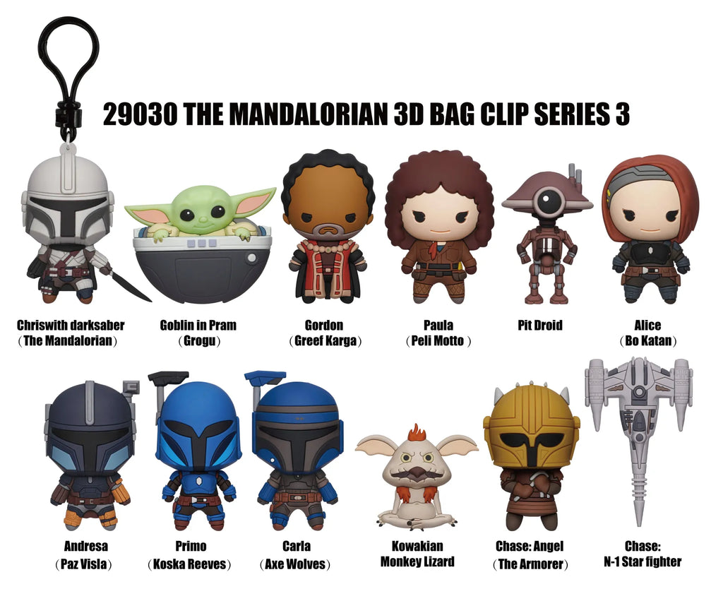 Star Wars The Mandalorian S3 Bag Clip Blind Box Display (24)