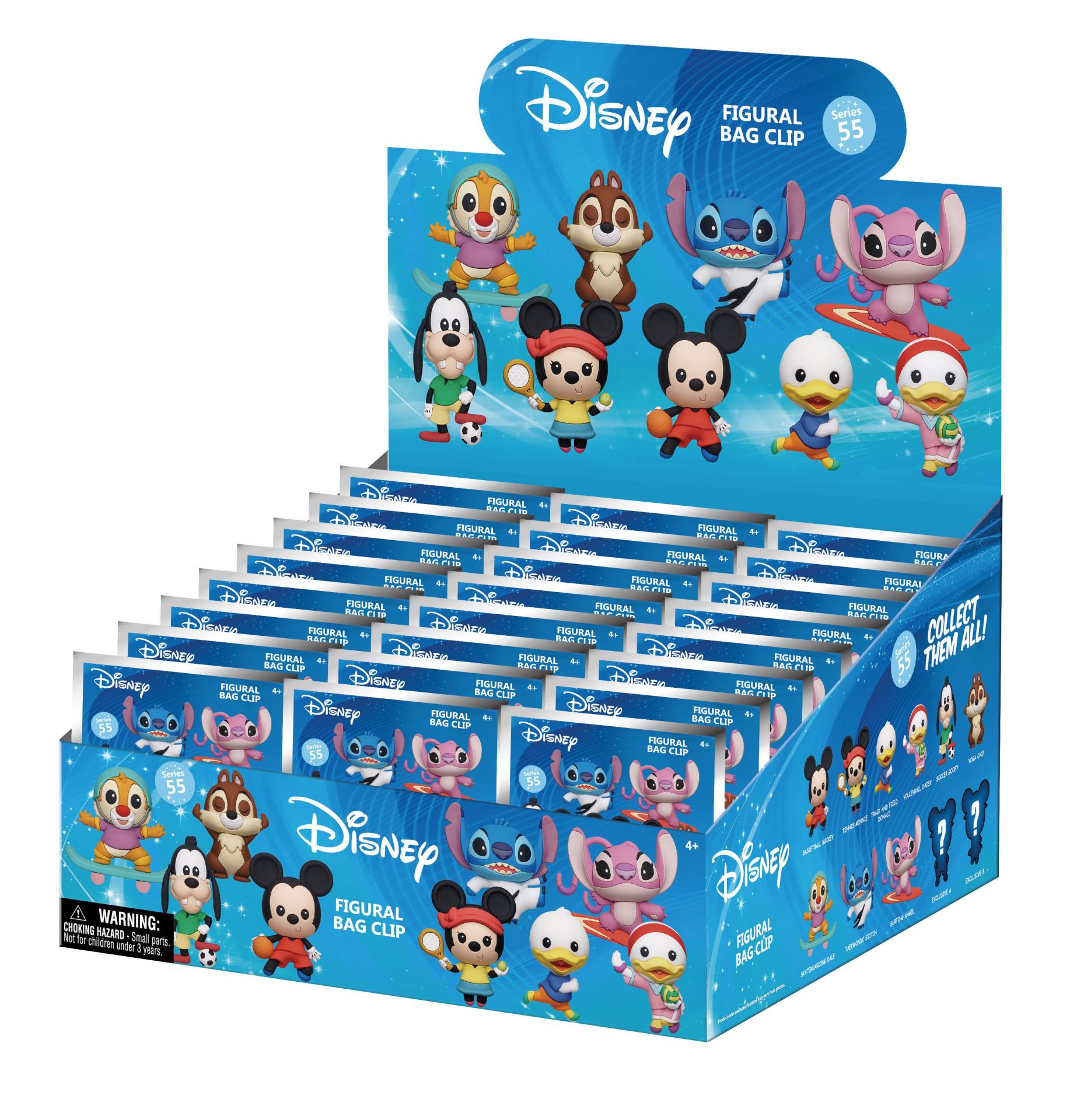 Disney Sports Bag Clip Blind Box Display (24 st)