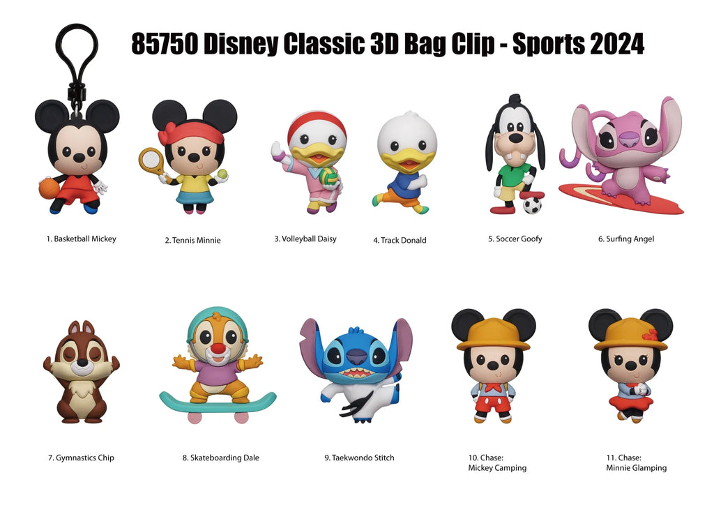 Disney Sports Bag Clip Blind Box Display (24 st)