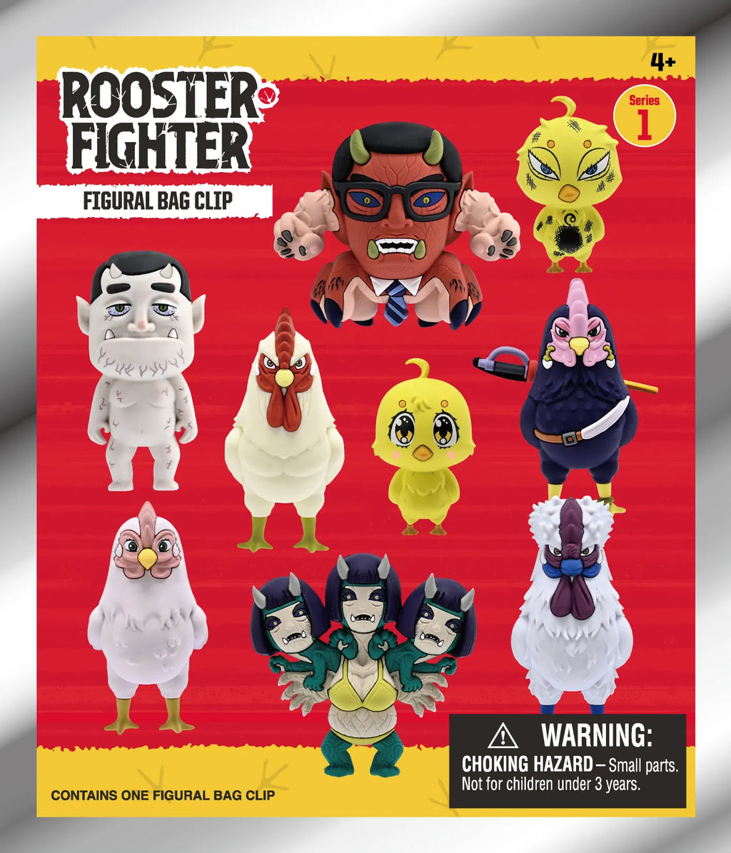 Rooster Fighter Bag Clip Blind Box Display (24)