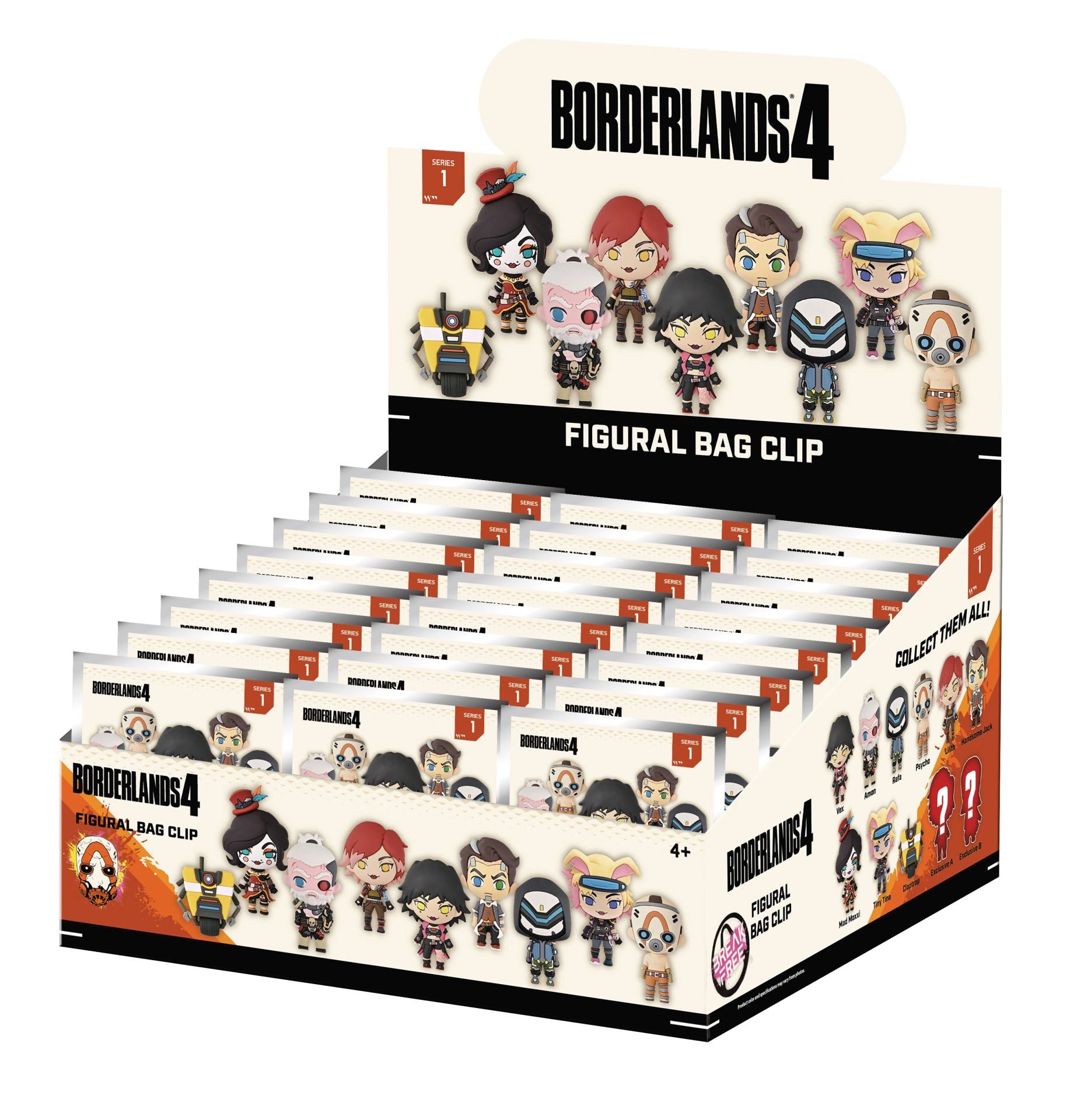 Borderlands Bag Clip Blind Box Display (24 st)