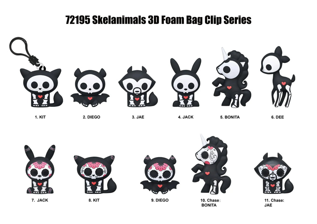 Skelanimals Bag Clip Blind Box Display (24)