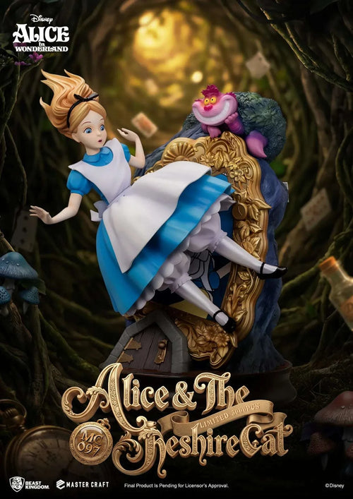 Alice in Wonderland & The Cheshire Cat Master Craft figur