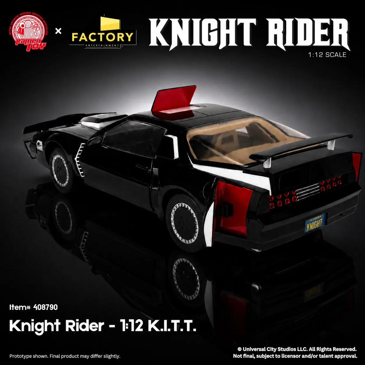 Knight Rider K.I.T.T. Vehicle & Michael Knight Actionfigur i skala 1:12