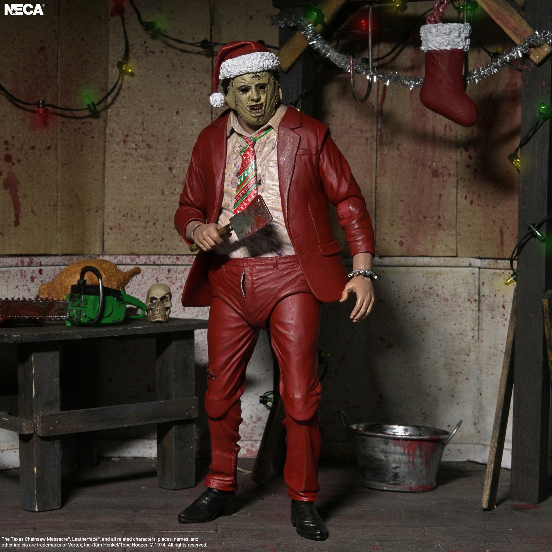 Texas Chainsaw Massacre Santa Leatherface Ultimate Actionfigur