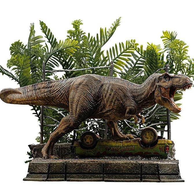 JURASSIC PARK ICONS T-REX BREAKOUT SET A STATUE - bild 1