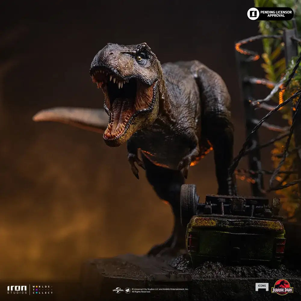 JURASSIC PARK ICONS T-REX BREAKOUT SET A STATUE - bild 7