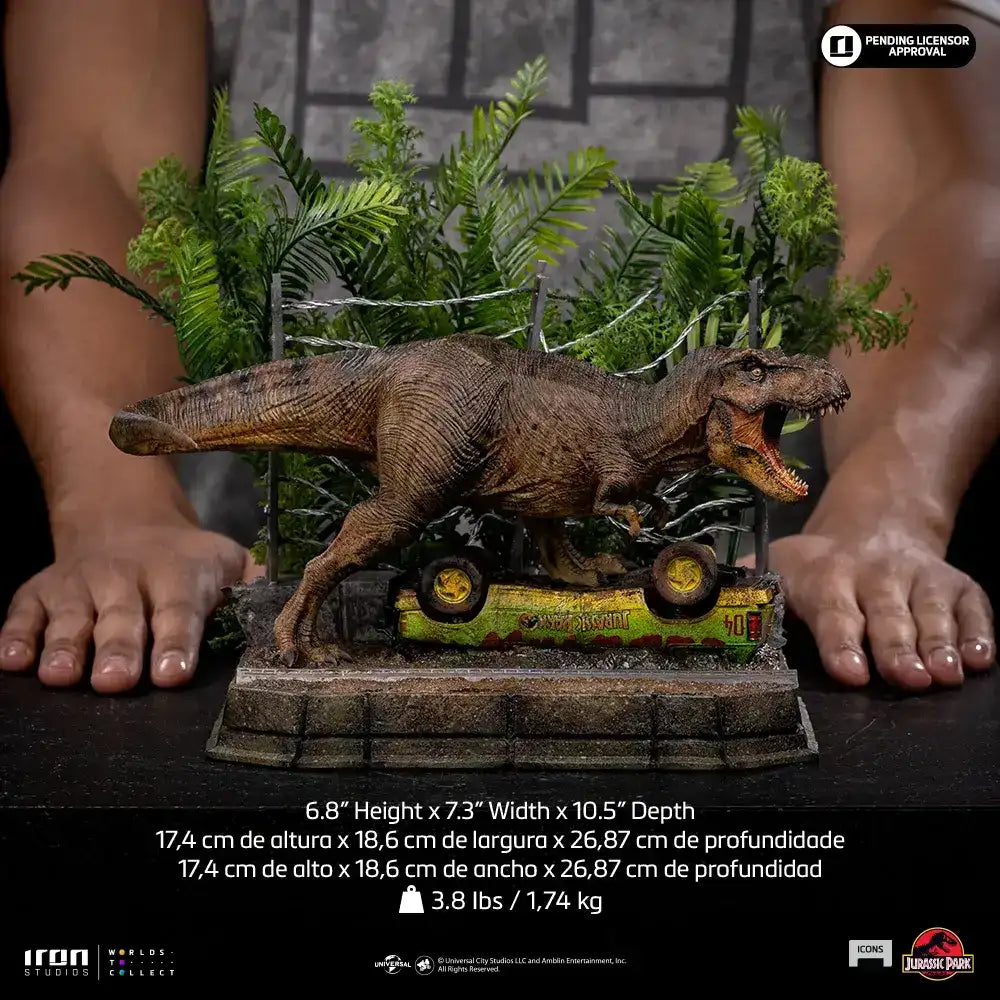 JURASSIC PARK ICONS T-REX BREAKOUT SET A STATUE - bild 6