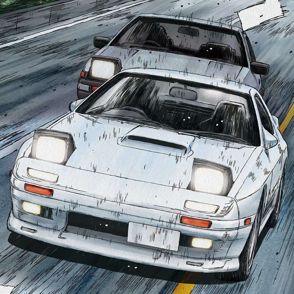 INITIAL-D TAKAHASHI RYOSUKE FC3S RX-7 COMICS VOL.5 AKINA BATTLE VER MK 1/24