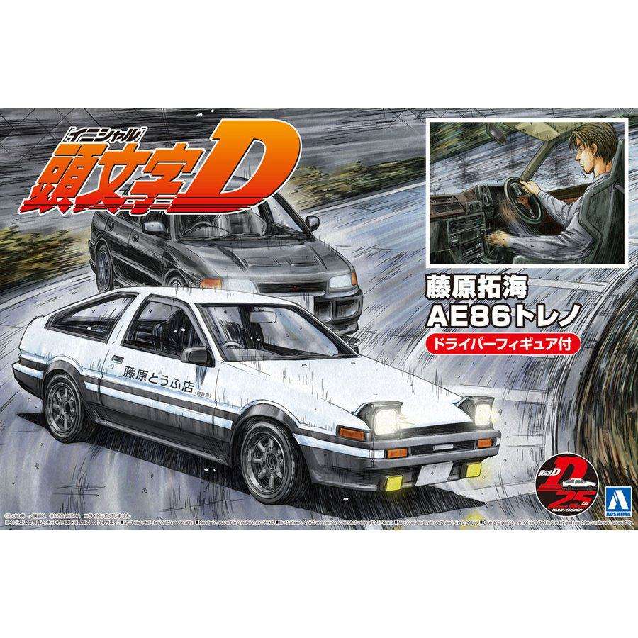 INITIAL-D FUJIWARA TAKUMI AE86 TRUENO PROJECT-D VER WITH FIGURE MK 1/24