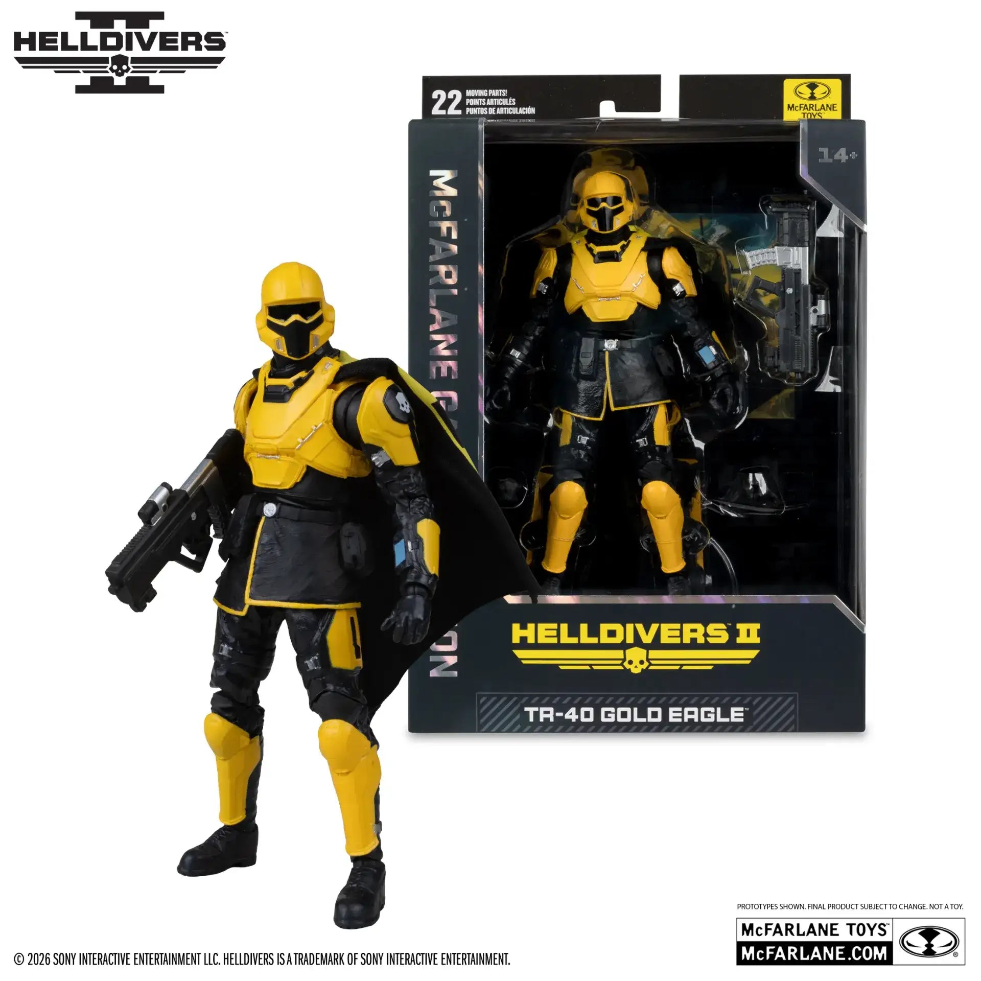 MCFARLANE GAMING EDITION 7INCH HELLDIVERS 2 TR-40 GOLD EAGLE ACTION FIGURE 5