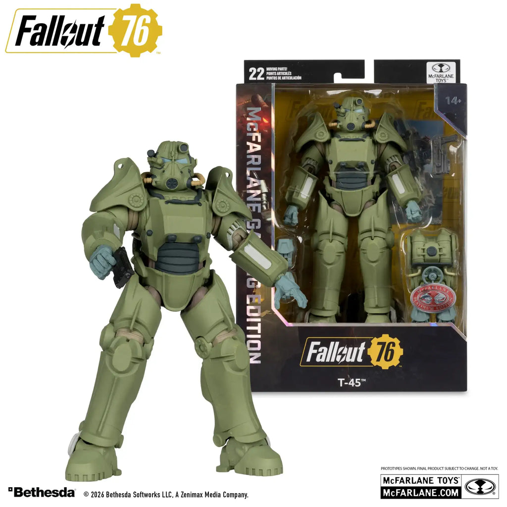 MCFARLANE GAMING EDITION 7INCH FALLOUT 76 T-45 MILITARY ARMOR ACTION FIGURE 6