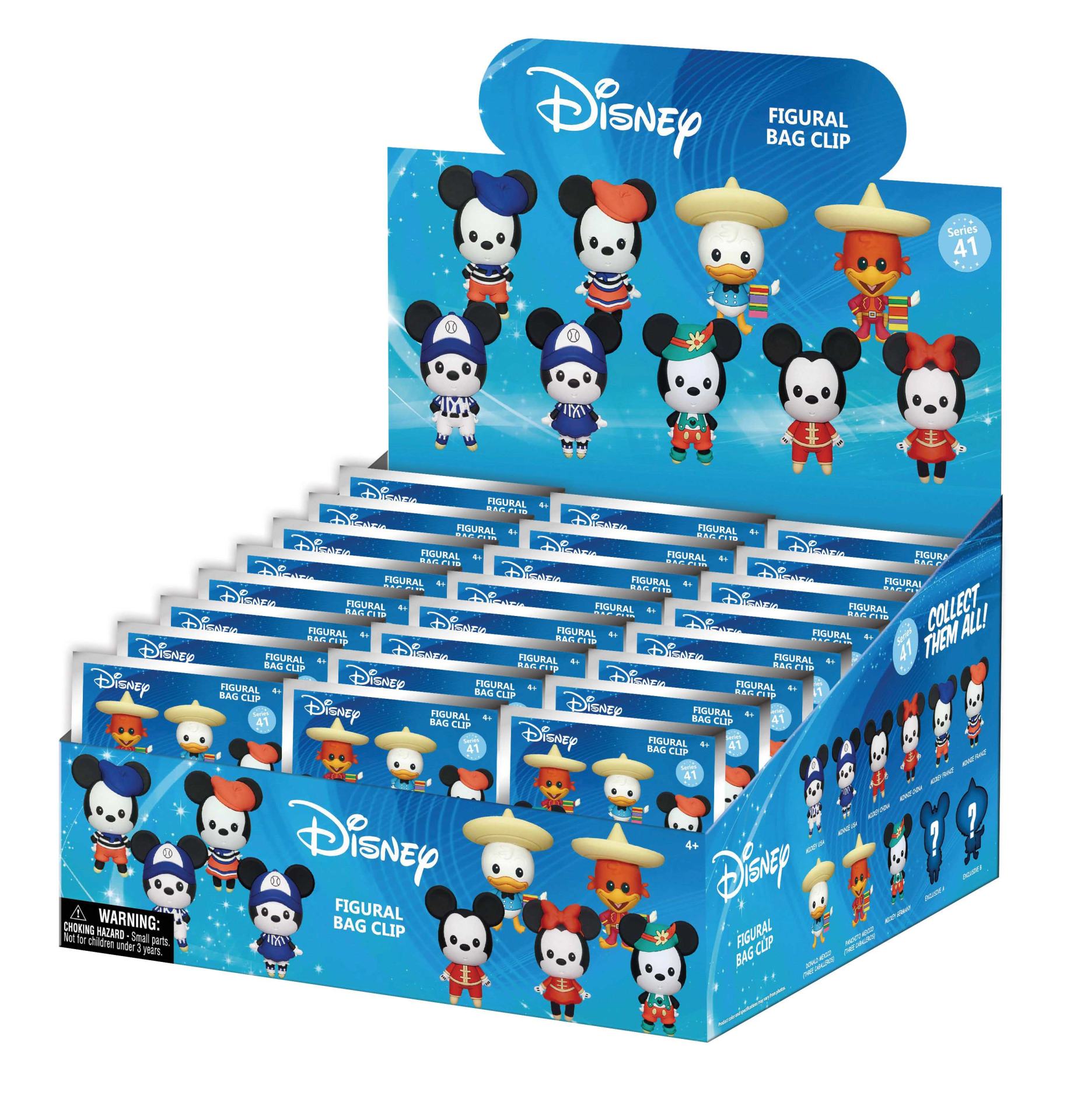 MICKEY & MINNIE AROUND THE WORLD BAG CLIP BLIND BOX DISPLAY (24)
