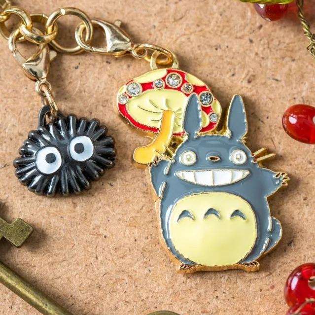MY NEIGHBOR TOTORO BIG TOTORO & MUSHROOM CHARM CHAIN