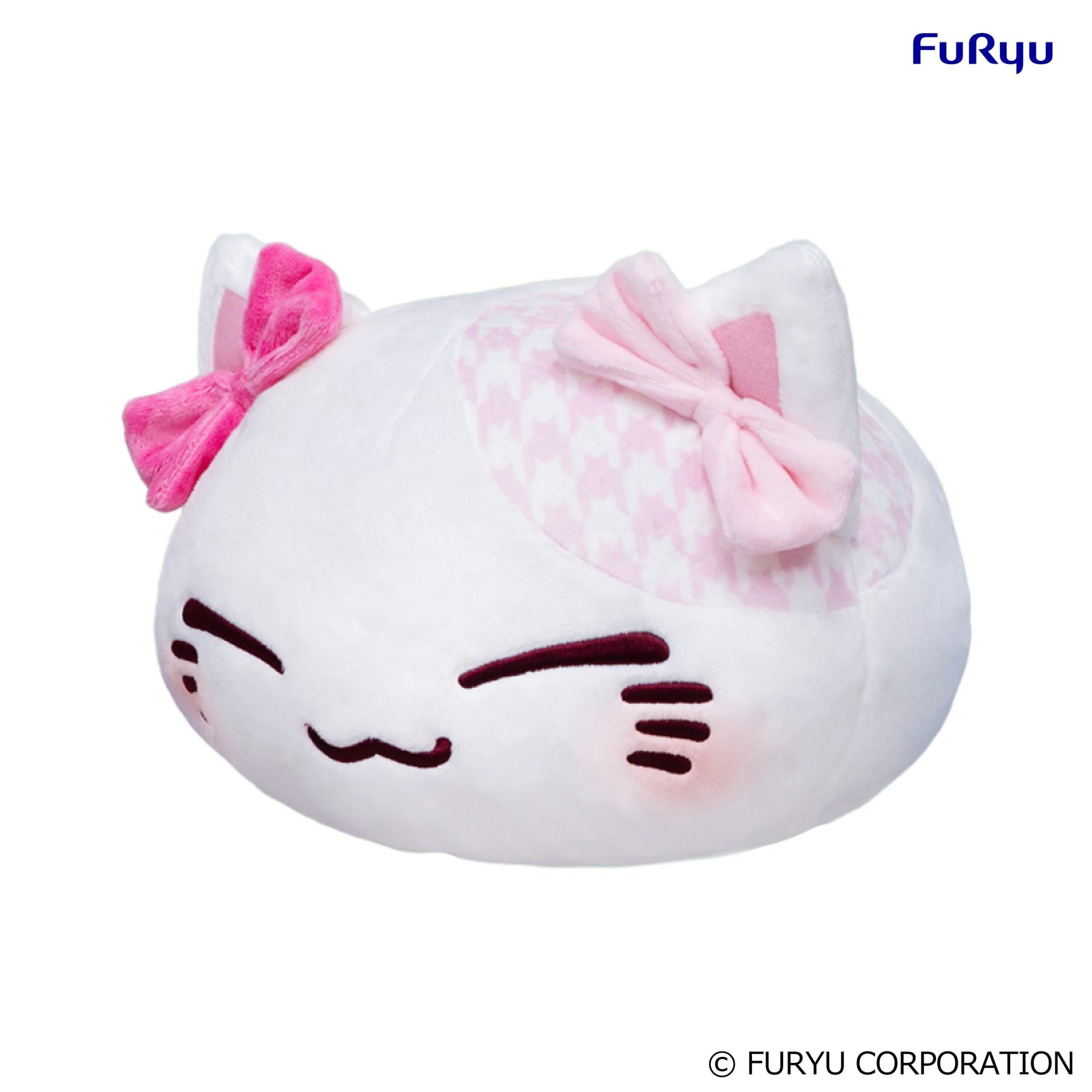 NEMUNEKO CAT RIBBON PINK BIG PLUSH