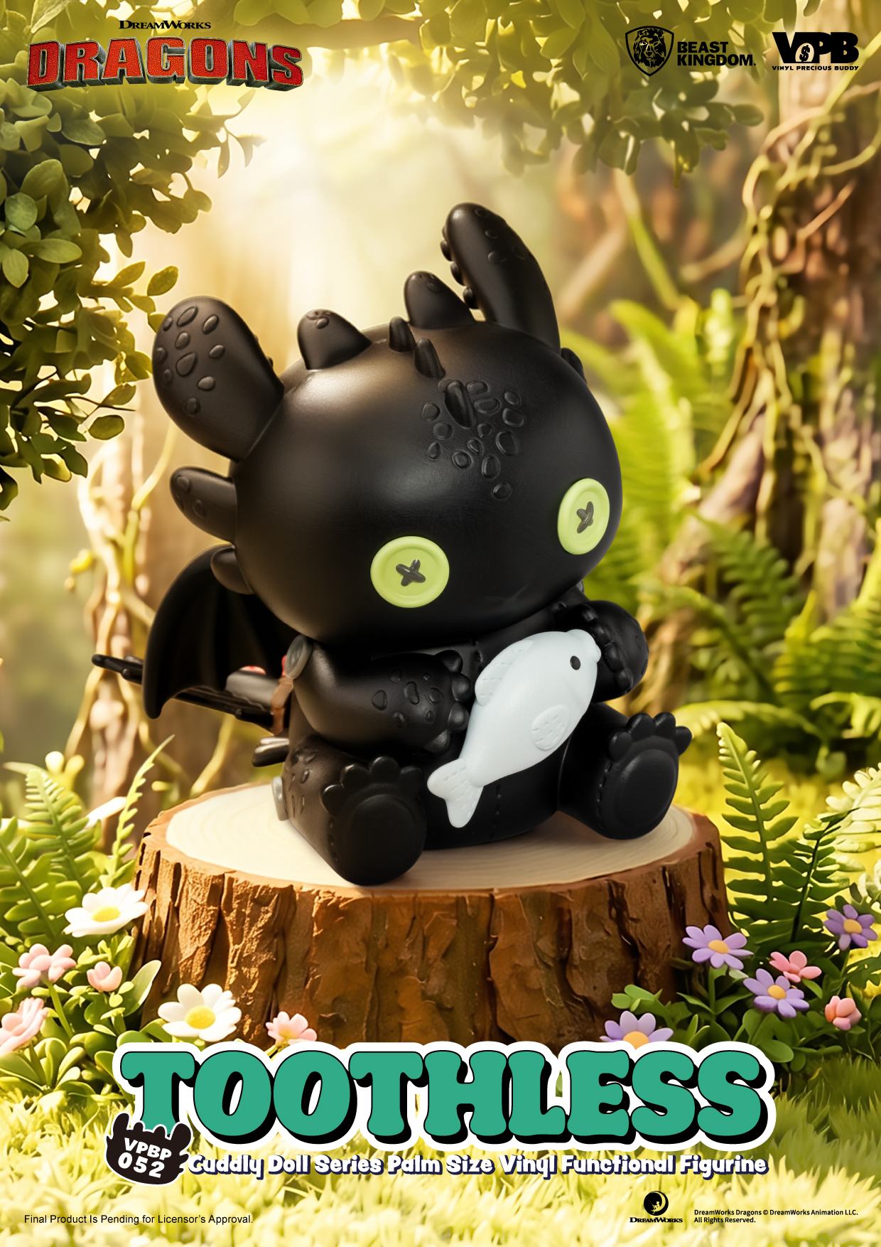 HOW TO TRAIN YOUR DRAGON TOOTHLESS CUDDLY DOLL SERIES PALM SIZE FUNCTIONAL FIGURINE BANK