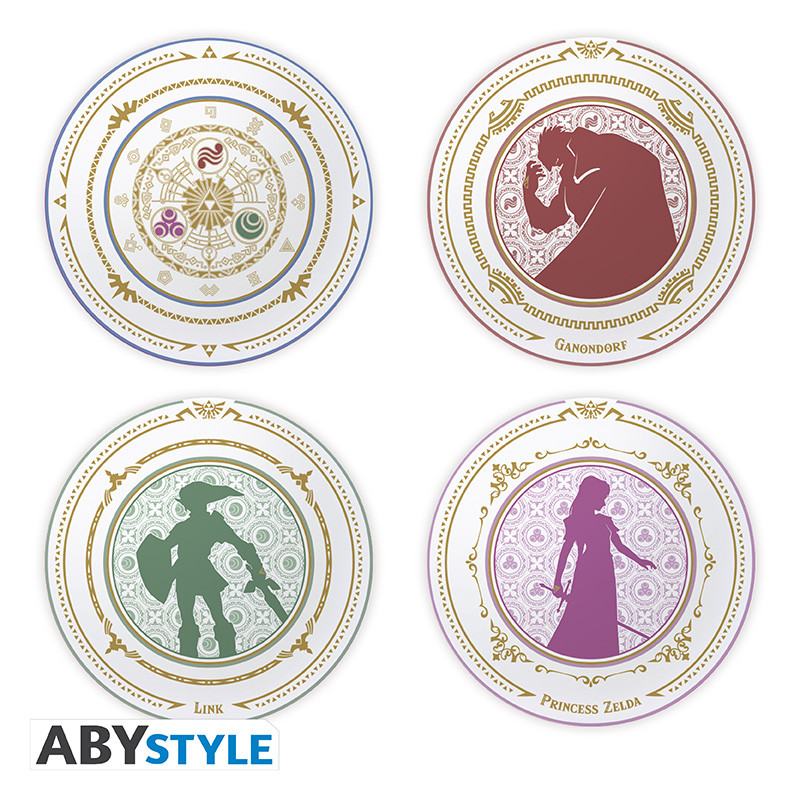 THE LEGEND OF ZELDA LEGENDS OF HYRULE PLATES SET (4)