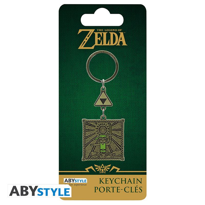 THE LEGEND OF ZELDA LINK & TRIFORCE KEYCHAIN